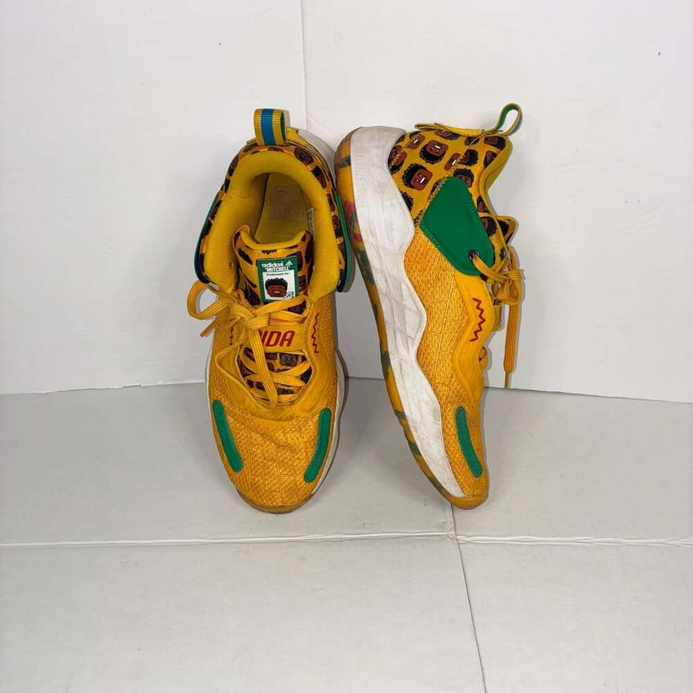 Adidas D.O.N. Men Size 11 LEGO Basketball Shoes Yellow